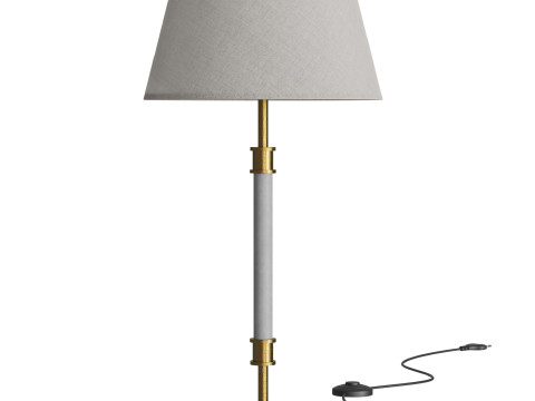 Viator Wrapped White Leather Table Lamp 3D 모델