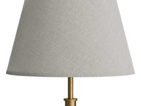 Viator Wrapped White Leather Table Lamp 3D Model