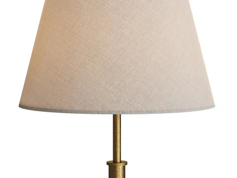 Viator Wrapped Black Leather Floor Lamp 3D Model