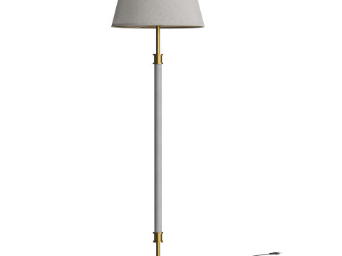 Viator Wrapped Black Leather Floor Lamp Modello 3D