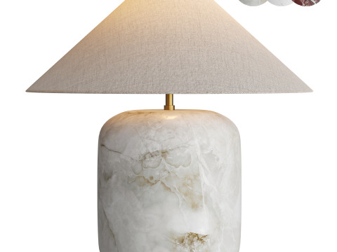 Block Rosso Levanto Marble Table Lamp 3D Модель