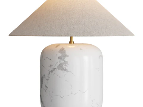 Block Rosso Levanto Marble Table Lamp 3D Model