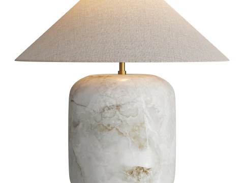 Block Rosso Levanto Marble Table Lamp 3D Model