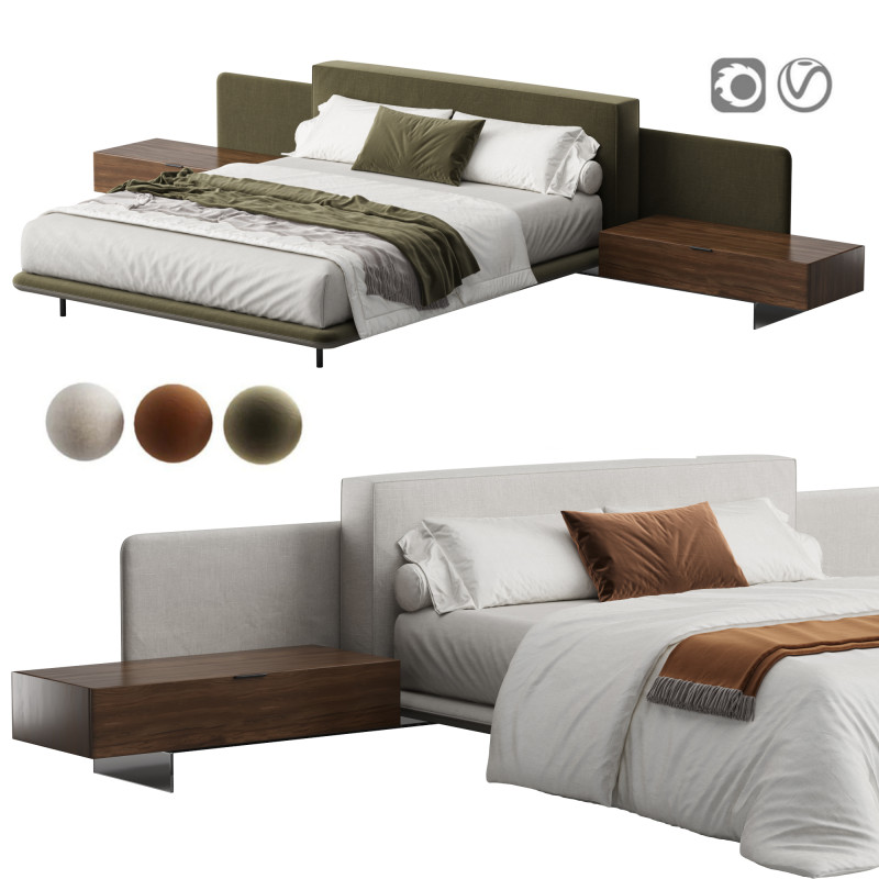 Horizonte Bed 3D 模型 .c4d .max .obj .3ds .fbx .stl .blend 