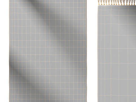 Mariana Tile Flatweave Printed Rug 3D Model