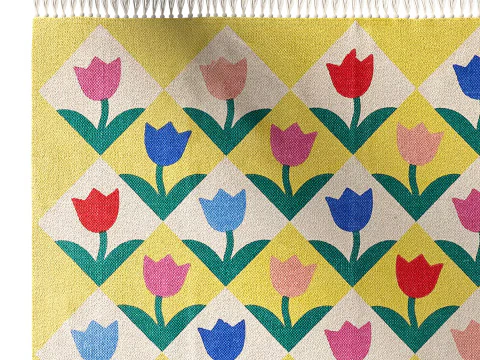 Renee Tulip Printed Rug 3D Model