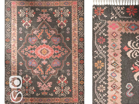 Cori Medallion Printed Rug 3D Модель