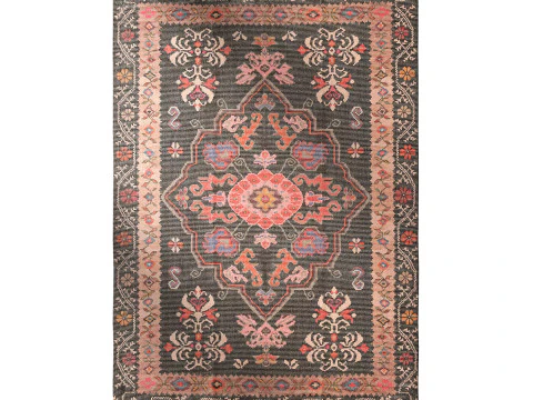 Cori Medallion Printed Rug 3D Model