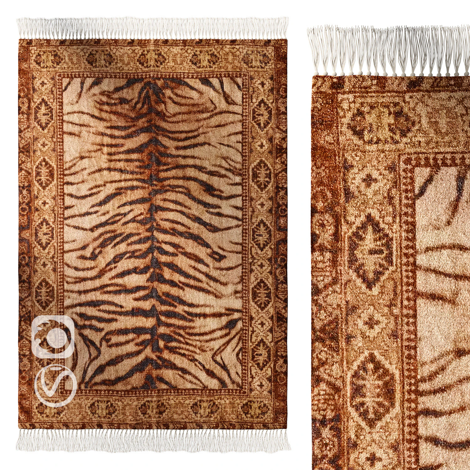 Jaya Animal Digital Printed Chenille Rug 3D Model .c4d .max .obj .3ds .fbx .stl .blend 