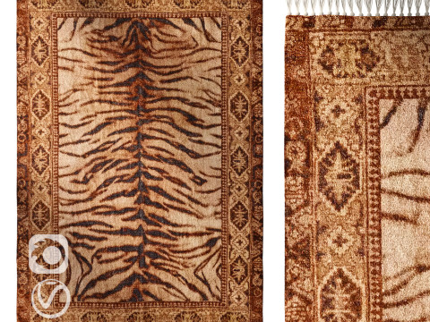 Jaya Animal Digital Printed Chenille Rug 3D Модель