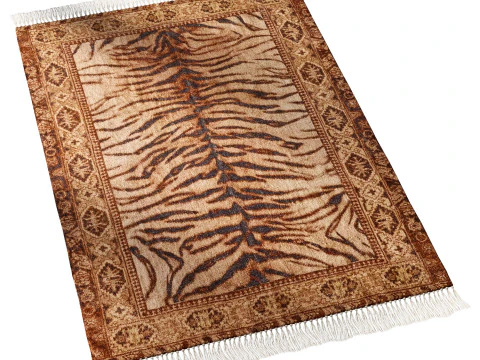 Jaya Animal Digital Printed Chenille Rug 3D Model