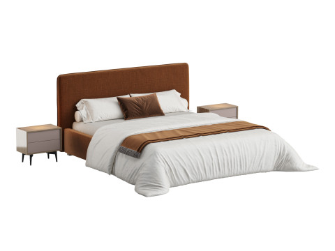 Cama BAIXA BROOKLYN Modelo 3D