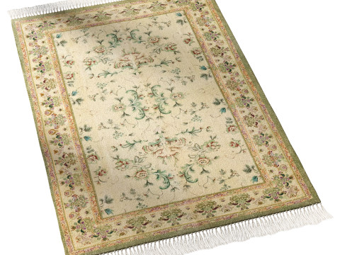 Alfombra de chenilla con estampado digital floral Lola Modelo 3D