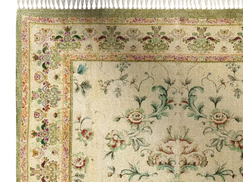 Alfombra de chenilla con estampado digital floral Lola Modelo 3D