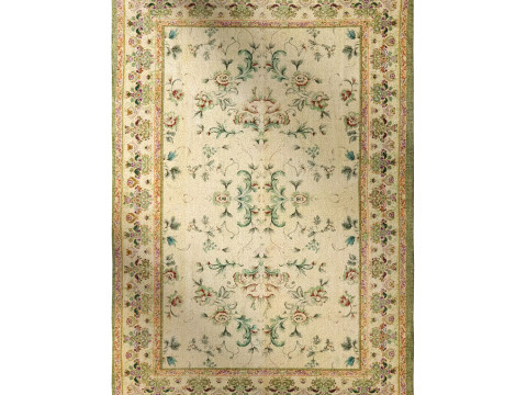 Alfombra de chenilla con estampado digital floral Lola Modelo 3D