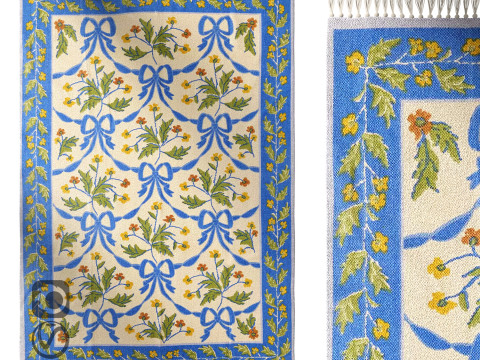 Alfombra serigrafiada Bow Demask Modelo 3D