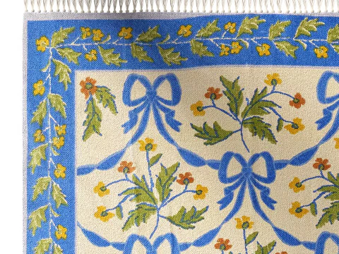 Bow Demask Screen Printed Rug 3D Model