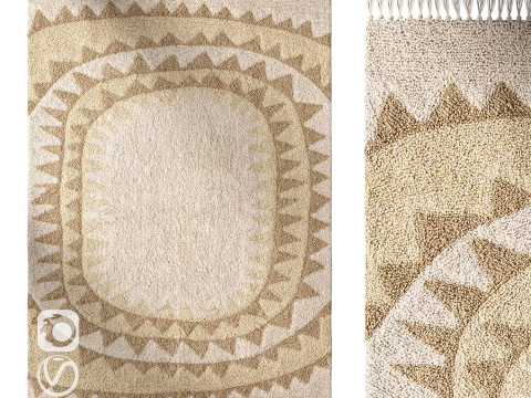 Karpet Berumbai Matahari Model 3D