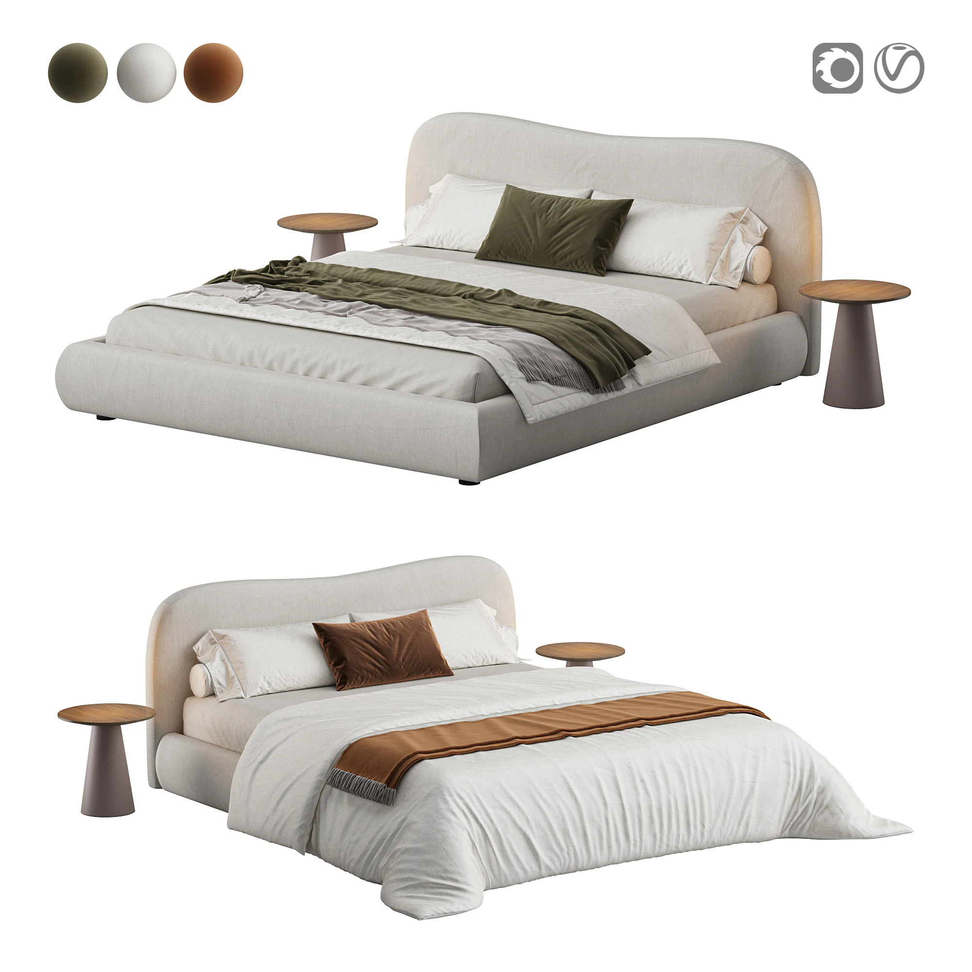 Bali Bed 3D Model .c4d .max .obj .3ds .fbx .stl .blend