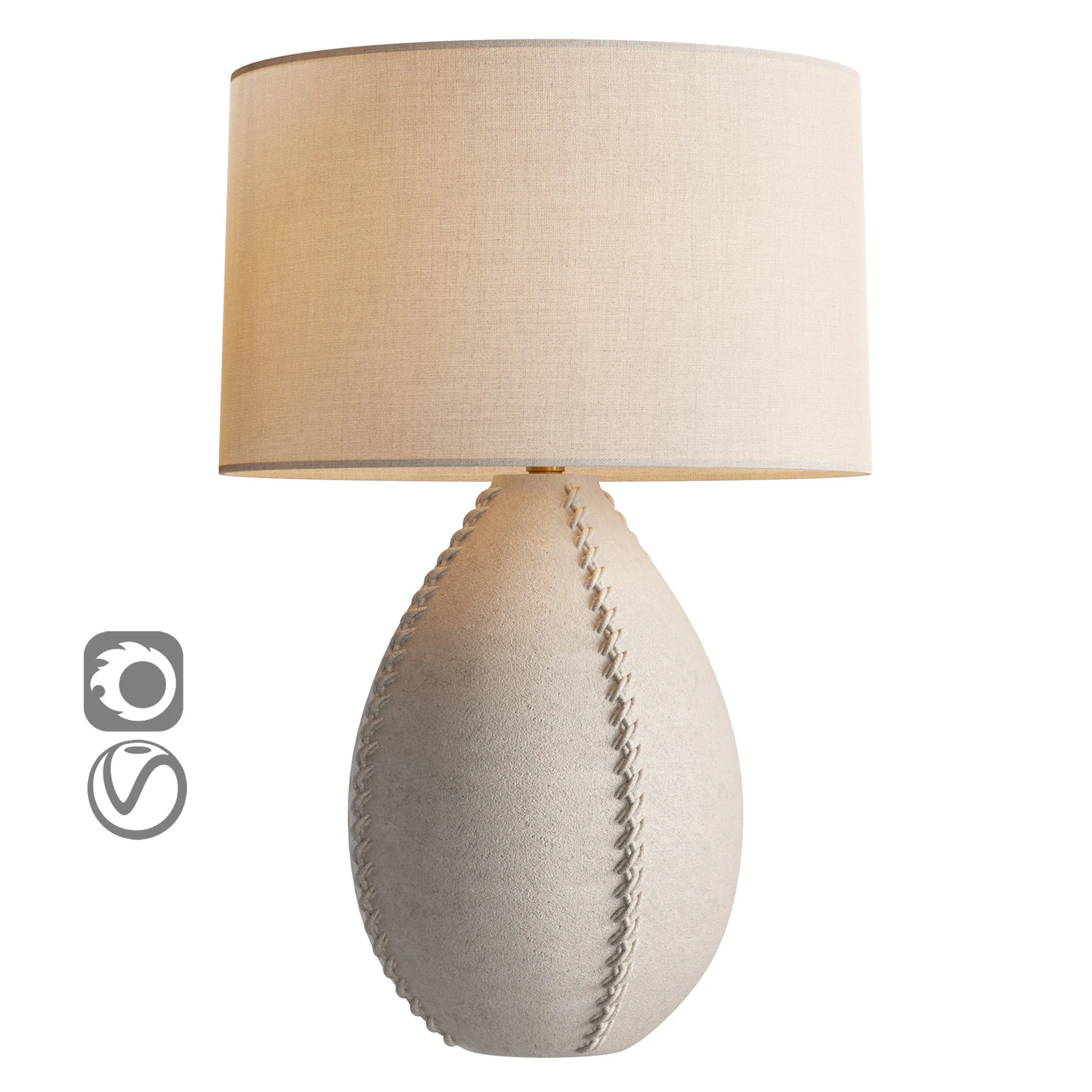 Jaxx Table Lamp 3D Model .c4d .max .obj .3ds .fbx .stl .blend 