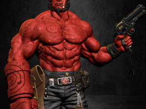 Hellboy 3D print model 1-6 and 1-4 scales 3D 打印模型