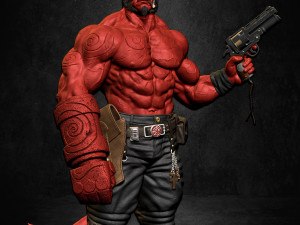 Hellboy 3D print model 1-6 and 1-4 scales 3D 打印模型