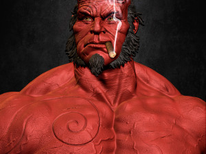 Hellboy 3D print model 1-6 and 1-4 scales 3D 打印模型