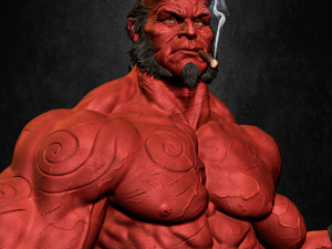 Hellboy 3D print model 1-6 and 1-4 scales 3D 打印模型