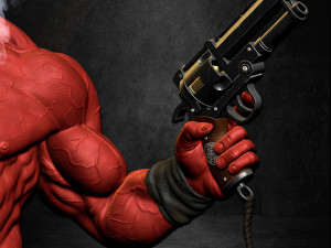 Hellboy 3D print model 1-6 and 1-4 scales 3D 打印模型