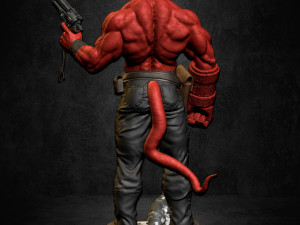Hellboy 3D print model 1-6 and 1-4 scales 3D 打印模型