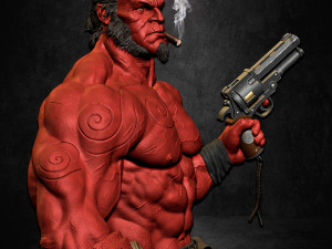 Hellboy 3D print model 1-6 and 1-4 scales 3D 打印模型