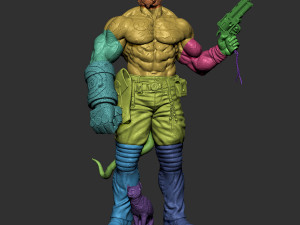 Hellboy 3D print model 1-6 and 1-4 scales 3D 打印模型