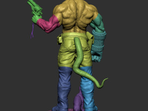 Hellboy 3D print model 1-6 and 1-4 scales 3D 打印模型