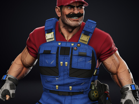 Realistic Super Mario 1-6 and 1-4 scales 3D Print Model 3D Print Model