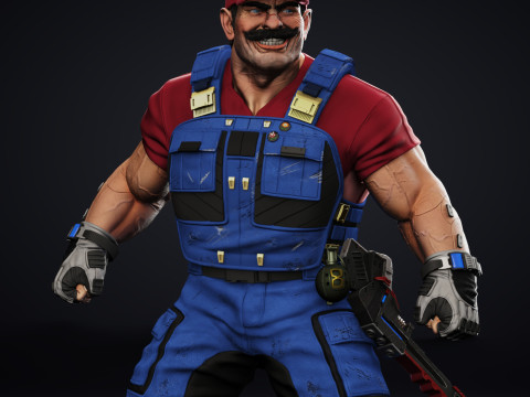 Realistic Super Mario 1-6 and 1-4 scales 3D Print Model 3D-printmodel