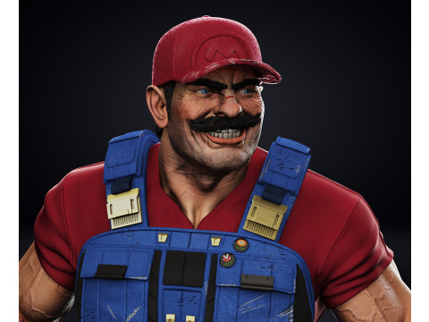 Realistic Super Mario 1-6 and 1-4 scales 3D Print Model 3D-printmodel