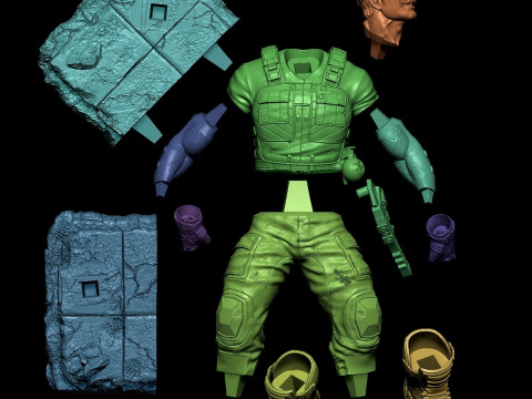 Realistic Super Mario 1-6 and 1-4 scales 3D Print Model 3D-printmodel