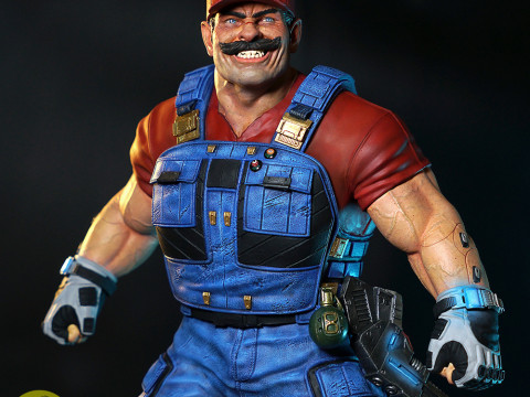 Realistic Super Mario 3D Print Model 1-6 and 1-4 scales 3D Принт Модель