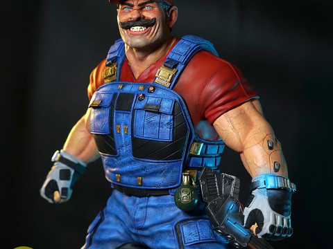 Realistic Super Mario 3D Print Model 1-6 and 1-4 scales 3D Принт Модель