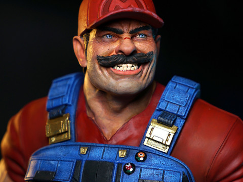 Realistic Super Mario 3D Print Model 1-6 and 1-4 scales 3D Принт Модель