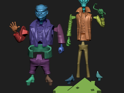 Stylized Harry Marv The Wet Bandits Home Alone 3D Print Model