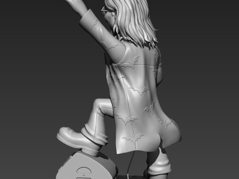 Stylized Ozzy Osbourne Tribute 3D Print Model