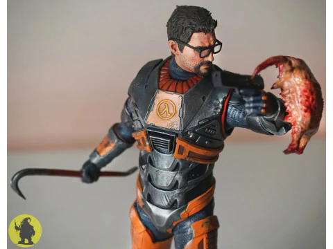 Gordon Freeman vs Headcrab Half-Life 16 and 14 scale 3D Print Model