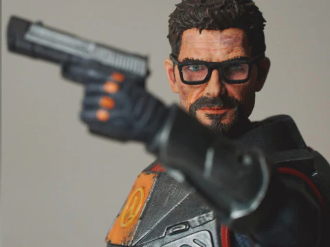 Gordon Freeman vs Headcrab Half-Life 16 and 14 scale 3D Print Model