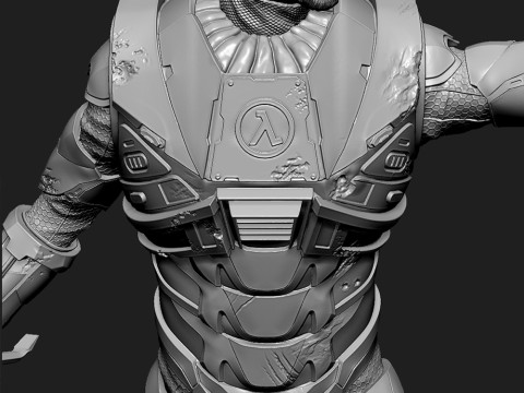 Gordon Freeman vs Headcrab Half-Life 16 and 14 scale Modello di stampa 3D