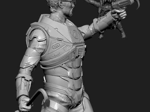Gordon Freeman vs Headcrab Half-Life 16 and 14 scale 3D Print Model