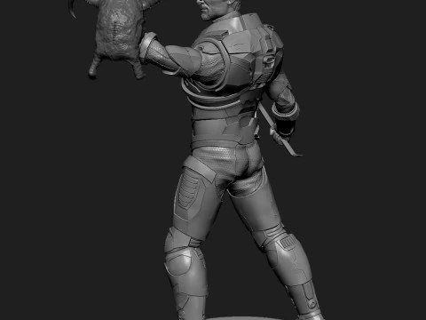 Gordon Freeman vs Headcrab Half-Life 16 and 14 scale 3D Print Model