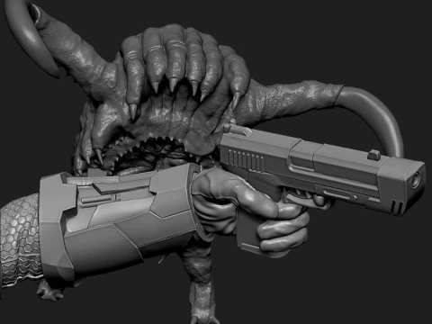 Gordon Freeman vs Headcrab Half-Life 16 and 14 scale 3D Print Model