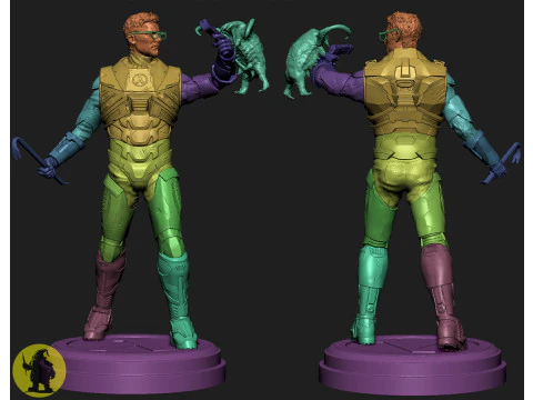 Gordon Freeman vs Headcrab Half-Life 16 and 14 scale 3D Print Model