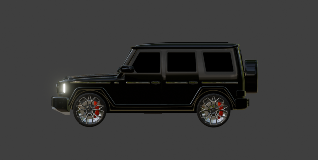 Mercedes G Wagon 3D Model .c4d .max .obj .3ds .fbx .stl .blend 